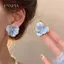 PNPIA- 1 Cặp Vintage Nhiều Màu Sắc Lập Thể Cánh Hoa Bông Tai Cho Nữ Bé Gái Du Lịch Sang Trọng Bên Biển Bông Tai Thời Trang Hình Đạo Cụ