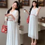 Trang phục bà bầu Váy trắng khí chất cao cấp mùa hè