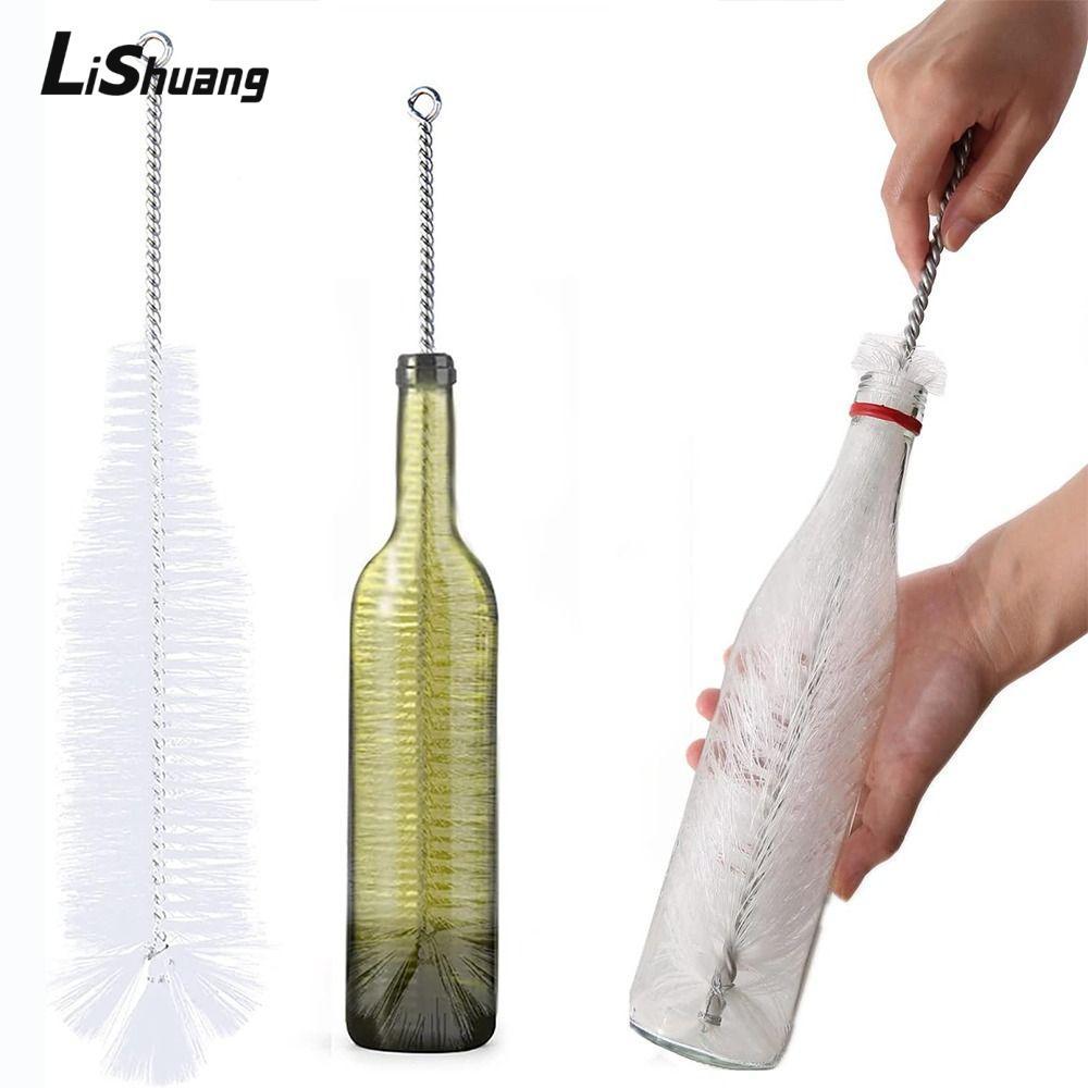 Bàn chải chai LISHUANG, Bàn chải làm sạch cốc trắng, Dụng cụ giặt di động Nhà bếp gia đình