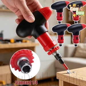 1-4 Cái Tua vít Ratchet loại T thủ công - Đầu điều khiển bu lông nhanh - Bit điều khiển vít Hex Ratchet - Dụng cụ sửa chữa nội thất DIY - Universal, Portable / Free Ship
