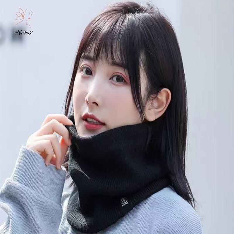 HNKMP Khăn Dệt Kim Ấm Áp Thiên Tính Sang Trọng Chống Gió Mùa Đông Ne Gaiter Thời Tiết Lạnh Thể Thao Ngoài Trời Trượt Tuyết Chạy Bộ Nam Nữ Khăn Ống.