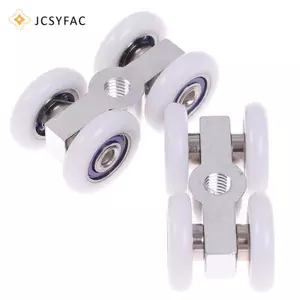JCSYFAC 1 Cặp Con Lăn Cửa Trượt 4 Bánh Xe Treo Nhà Cửa Phụ Kiện Phần Cứng Mới