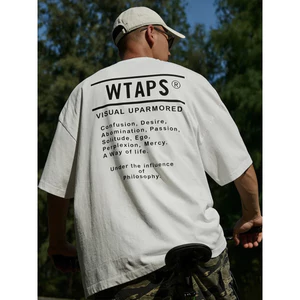 WTAPS Xishan Che Nhật Bản In Chữ Ẩn 200GSM Áo Thun Mùa Hè 100% Cotton Cao Cấp Tay Ngắn Nam