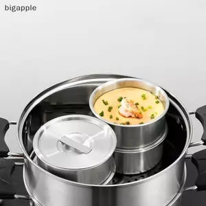 Bát trứng hấp bằng thép không gỉ bigapple có nắp Hộp đựng thực phẩm Súp Salad Món ăn RDG