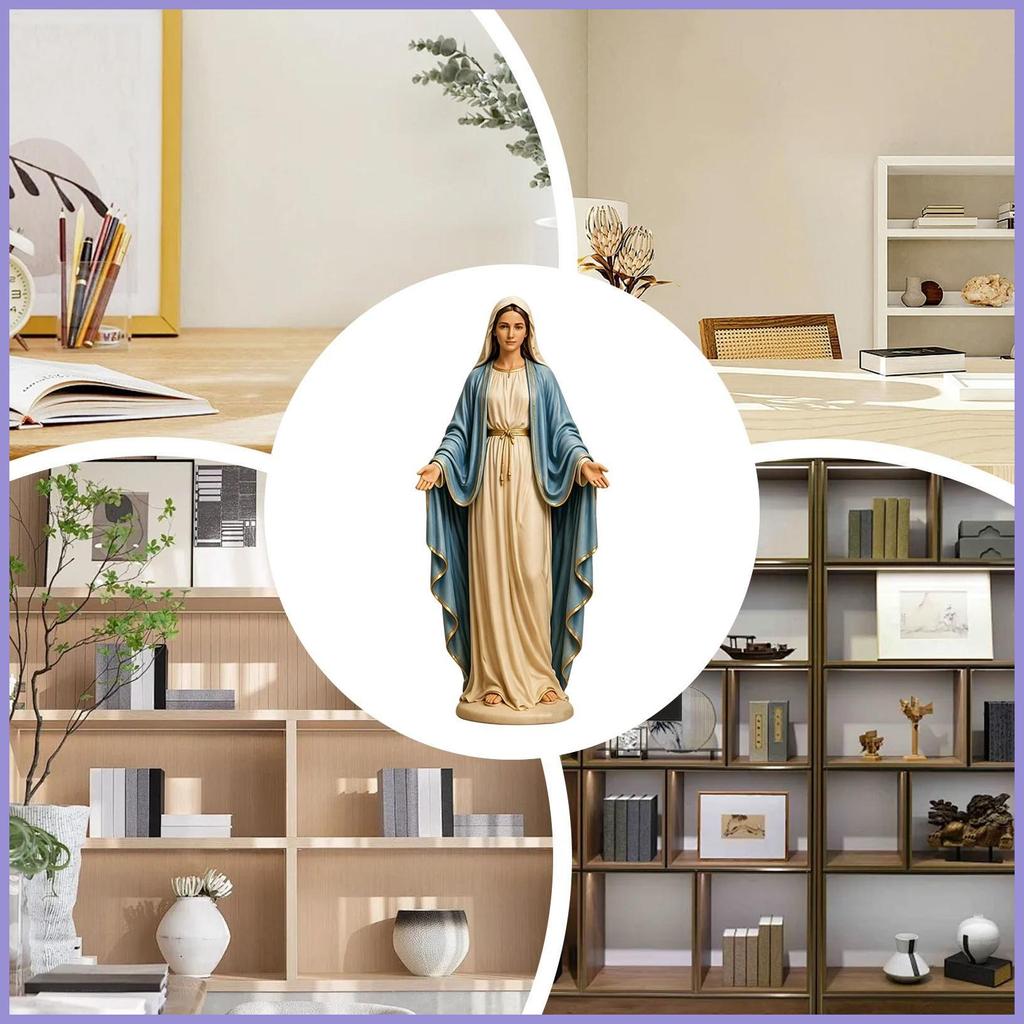 Tượng Đức Mẹ 4,7 Inch Cánh Tay Mở Tượng Công Giáo Nhựa Mary Để Bàn Trang Trí Cho Gia Đình Phòng Khách Phòng Ngủ mueadsyvn