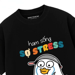 （24H SHIP）Áo thun dạo phố-tay ngắn dáng rộng-in hoạt hình Việt Nam-100% cotton-mềm mại thoải mái-thời trang-D588
