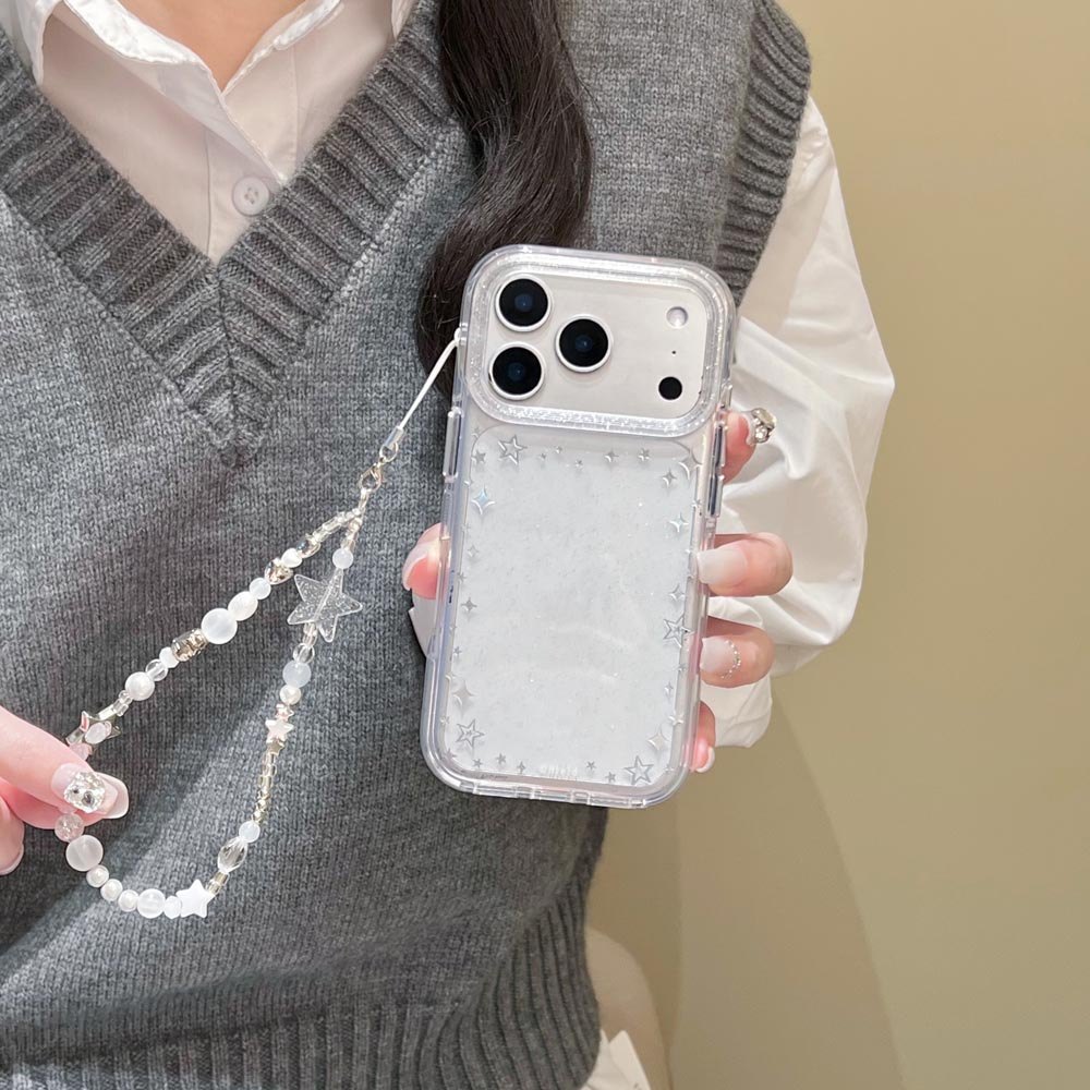 Ốp Lưng Cứng Trong Suốt Tương Thích Với iPhone 13 14 14Pro 14ProMax 15 15Pro 15ProMax 16 16Pro 16ProMax 17 17Pro 17ProMax Ốp Họa Tiết Ngôi Sao Laser