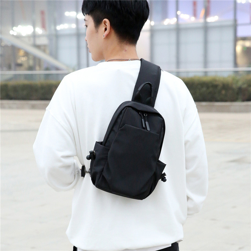 Nam Túi Nam Túi Messenger Dạo Phố Nam Ngực Túi Đơn Giản Hợp Thời Trang Túi Đeo Vai Nhỏ Nữ Phong Cách Nhật Bản Túi Đeo Vai MHVD