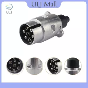 ULJ 12V 7 Pin Trailer Cắm Ổ Cắm Bộ Hợp Kim Nhôm Cắm Trailer RV Ổ Xe rơ moóc Kết Nối Khớp Nối Phích EU.