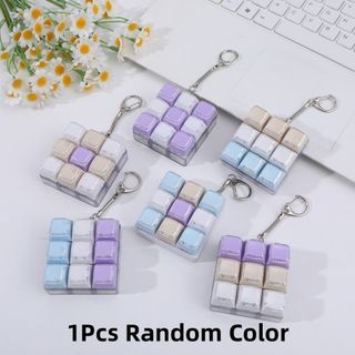 JOYFULLIFE Bàn Phím Trò Chơi Móc Khóa, Fidget Giải Nén DIY 9 Bàn Phím Chìa Khóa Đồ Chơi Quà Tặng, Nút Keycap Chống Căng Thẳng Ngón Tay Giảm Căng Thẳng Túi Sáng Tạo Mặt Dây Chuyền Bé Trai Bé Gái