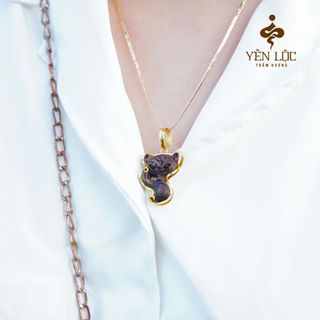 [BV] Mặt Dây Chuyền Trầm Hương Hồ Ly - Trầm Hương Yên Lộc - Tặng kèm dây dù. Hộp VIP