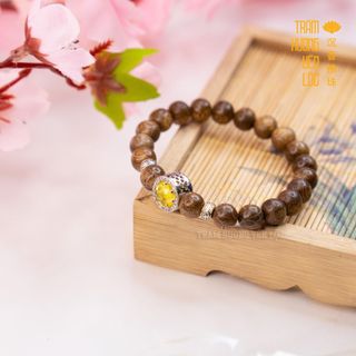 Vòng tay trầm hương đơn mix Minh Nguyệt Trầm Hương Yên Lộc