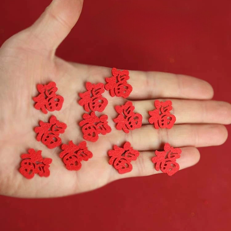 20 CHIẾC CNY Lễ Hội Fu Dán Vàng Mịn Đỏ Handmade DIY Thủ Công Phụ Kiện Trang Trí Lễ Hội Tại Nhà