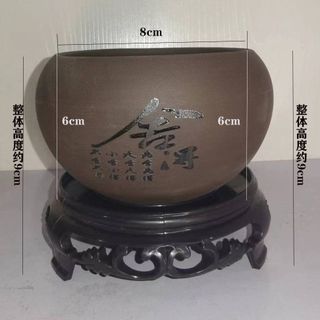 Phần còn lại Cát Tím Chậu hoa mọng nước Nhỏ có khay Hộp đựng lỗ gốm Phong cảnh Manzhu Cây xanh Đồ đá Máy tính để bàn Cây cảnh FIR