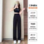 Quần ống thẳng hẹp nữ 2025 cạp cao Drape ống rộng màu đen thông thường Quần chạy sàn Fat mm Phù hợp với quần 5.12