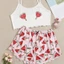 K Dệt Kim Camisole Hoa Văn Khác Nhau In Hình Thoải Mái Mỏng Phong Cách Bộ Đồ Ngủ Nhà Nữ 5.12