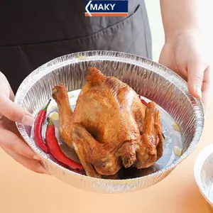 MAKY 10 Chiếc Nồi Chiên Không Khí Giấy Dùng Một Lần Lò Vi Sóng Thiếc Hấp Thảm Nhôm Lá BBQ Khay Đựng Thực Phẩm Không-sti Dụng Cụ Nướng Bánh VN