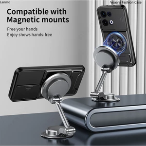 Armor Slide Lens Funda cho OPPO Reno13 5G Global Case Xoay Vòng Từ Tính Dành Cho OPPO Reno13 5G Ốp Lưng Chân Đế Có Thể Gập Lại Capa