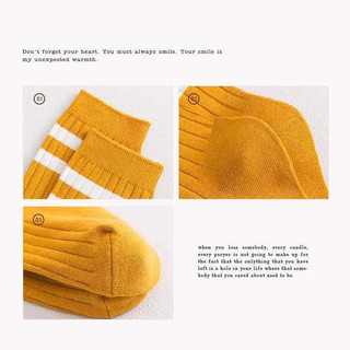 [QUÀ TẶNG] Tất vớ unisex nam nữ kẻ sọc ngang dệt thông hơi sợi cotton thấm hút QT01