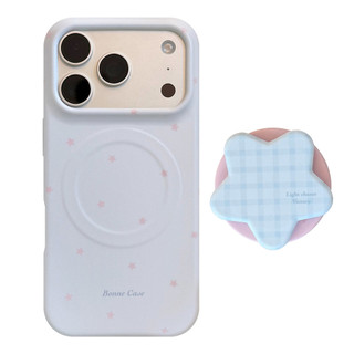 [Sheren] Ốp Điện Thoại Chân Đế Ngôi Sao Xanh Tươi Thích Hợp Cho i17 16 15 14 13 12 11 pro max Vỏ Bảo Vệ Chống Sốc