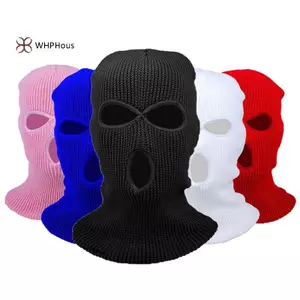 < WHPHous-t > Mặt nạ trượt tuyết phủ toàn mặt dệt kim 3 lỗ thời trang mới, Mặt nạ dệt kim ấm áp Balaclava mùa đông dành cho thể thao ngoài trời Đẹp