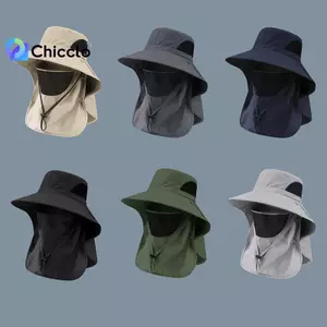 Mũ chống nắng mùa hè Mũ câu cá ngoài trời chống tia cực tím dành cho nam nữ Đi bộ đường dài Tấm che cắm trại Mũ Buet Ne Flap Mũ ngư dân Đẹp