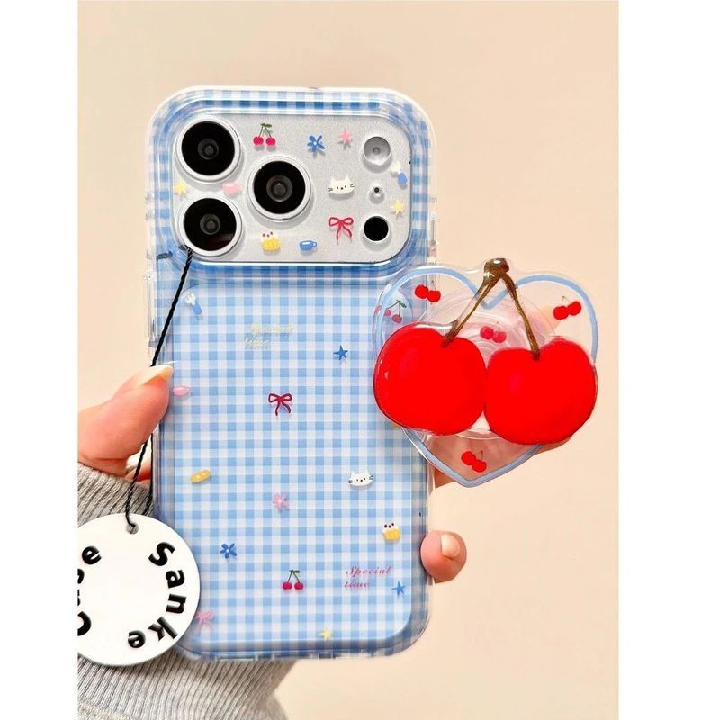 Check Cherry Cat Thích Hợp Cho iPhone17 Apple 16promax Ốp Điện Thoại 15 Bao Gồm 14 Phong Cách Mới 13 Nữ