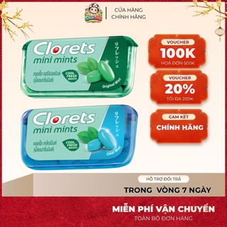 [VỊ BẠC HÀ] Kẹo Ngậm Thơm Miệng Không Đường Clorets Mini Mints Original Mint 13g