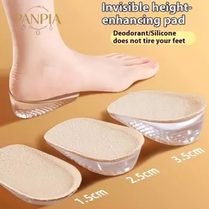 PNPIA- 1 Cặp Đế Giày Tăng Chiều Cao Silicon Gel Đế Cho Chân Plantar Fasciitis Giảm Miếng Lót Giày Sho Thấm Hút Đế Giày