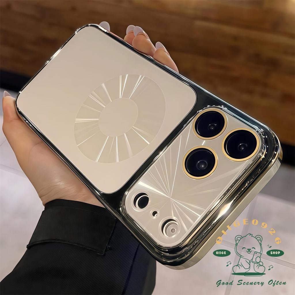【 Ốp lưng iPhone17 】 Vỏ điện thoại từ tính mạ cực quang chống rơi iphone17 Pro Max 16 15 14 13 cho vỏ iPhone Vỏ mềm silicon TPU chống sốc