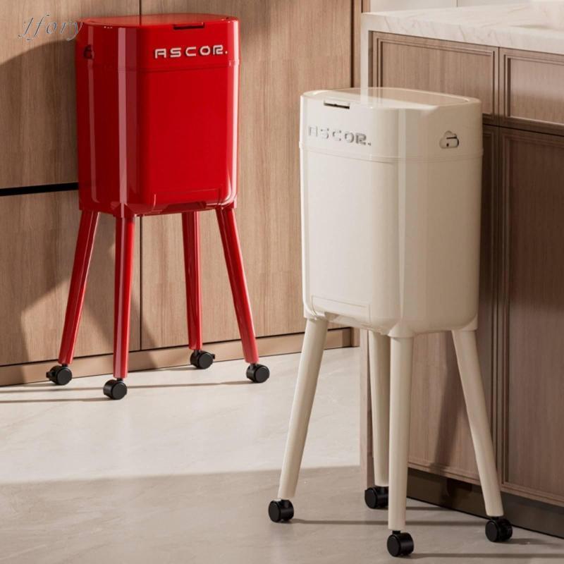 Jfory Thùng Rác Nhà Bếp Bánh Xe Đa Năng Dung Tích Lớn Nắp Cảm Ứng Thùng Rác Cho Nhà Bếp Và Nhà Vệ Sinh