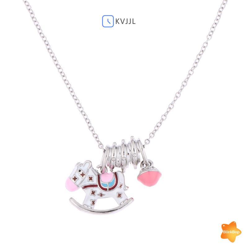 [KvJJL-t] Men Roing Horse Nelace dành cho nữ Mặt dây chuyền ngựa Trojan quyến rũ dễ thương Phong cách cổ điển Trang sức hàng ngày mới