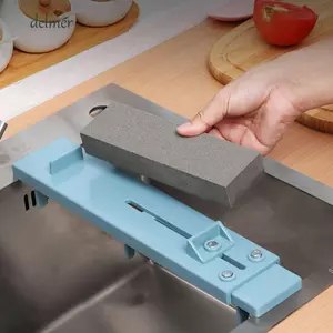 Giá đỡ đá mài DELMER, Giá đỡ đá mài bồn rửa chống trượt có thể điều chỉnh, Giá đỡ bồn rửa bằng nhựa có thể thu vào Giá đỡ đá mài tiện lợi Nhà bếp