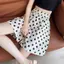 Quần short rộng hai màu chấm bi màu đen trắng phong cách Hàn Quốc dành cho nữ mùa hè Plus Size Béo mm Eo cao ôm hơn trông thường ngày ống rộng F
