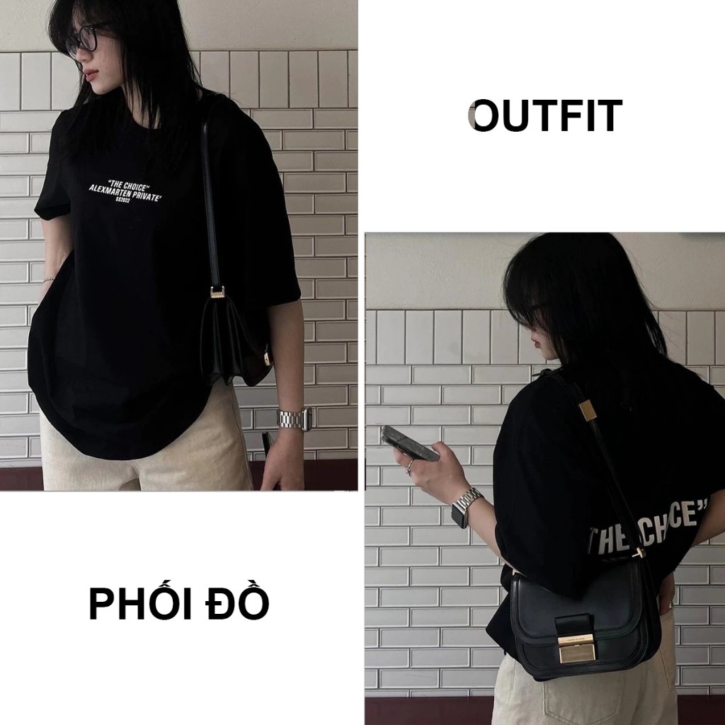 （Giao hàng 24h）Angela，Áo thun nữ  Angela, áo phông hiện đại cá tính chất cotton dày dặn oversize