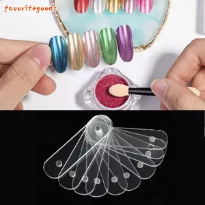 FAVORITEGOODS 10 CÁI Giá đỡ móng tay từ tính, Thiết kế Acrylic Đầu móng tay giả Giá đỡ trưng bày, Màn hình Ba Lan Bảng hiển thị acrylic từ tính trong suốt Màn hình biểu đồ màu móng tay