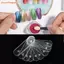 FAVORITEGOODS 10 CÁI Giá đỡ móng tay từ tính, Thiết kế Acrylic Đầu móng tay giả Giá đỡ trưng bày, Màn hình Ba Lan Bảng hiển thị acrylic từ tính trong suốt Màn hình biểu đồ màu móng tay