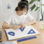 Bộ Thước Kim Loại BEABOUT, Bộ Vẽ Hợp Kim Nhôm Thước Tam Giác 4 Trong 1, Thước Thẳng Cạnh Thẳng Bộ Hình Học Sinh Trẻ Em Học Tập