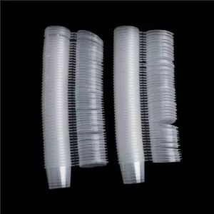 Luckyew 100 Chiếc Cốc Nước Sốt Dùng Một Lần Bằng Nhựa Nhỏ Bảo Quản Thực Phẩm Hộp Đựng & Nắp TQ