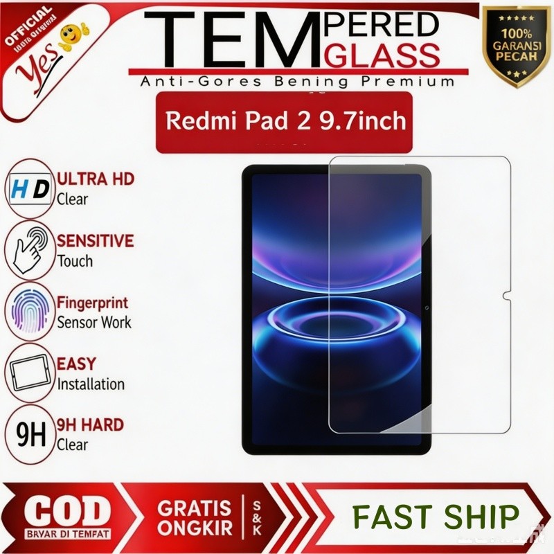 Dành Cho Xiaomi Redmi Pad 2 9.7 Inch 2026 Máy Tính Bảng Mới 9H Kính Cường Lực Chống Trầy Xước Màn Hình