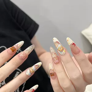 Dễ Thương Bán Làm Móng Tay Gấu Vẽ Tay Đeo Hoạt Hình Miếng Dán Cô Gái Có Thể Tháo Rời Làm Trắng Da