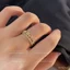 Nhẫn hai lớp hoa Zircon dát siêu nhỏ tinh tế, Nhẫn đeo tay nữ Hàn Quốc ngọt ngào thời trang mở ngón tay