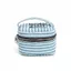 Hộp lưu trữ hình vuông FAVORITEGOODS, Túi trang điểm sọc trắng cầm tay, Thiết kế dây kéo đa chức năng Túi đựng mỹ phẩm nhỏ Du lịch tại nhà