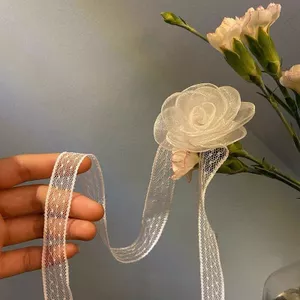 Ren Trắng Hoa Nhỏ Streamer Tóc Dây Buộc Tóc Xia Xian Bện Tóc Ruy Băng Mỏng Pháp Retro Dây Buộc Tóc Mũ Đội Đầu 26.5.19