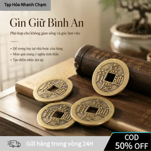 Bộ Đồng Xu Ngũ Đế 20/50 Đồng - Chất Liệu Đồng Nguyên Chất, Dùng Thờ Cúng, Xin Xăm, Làm Quà Tặng Ý Nghĩa
