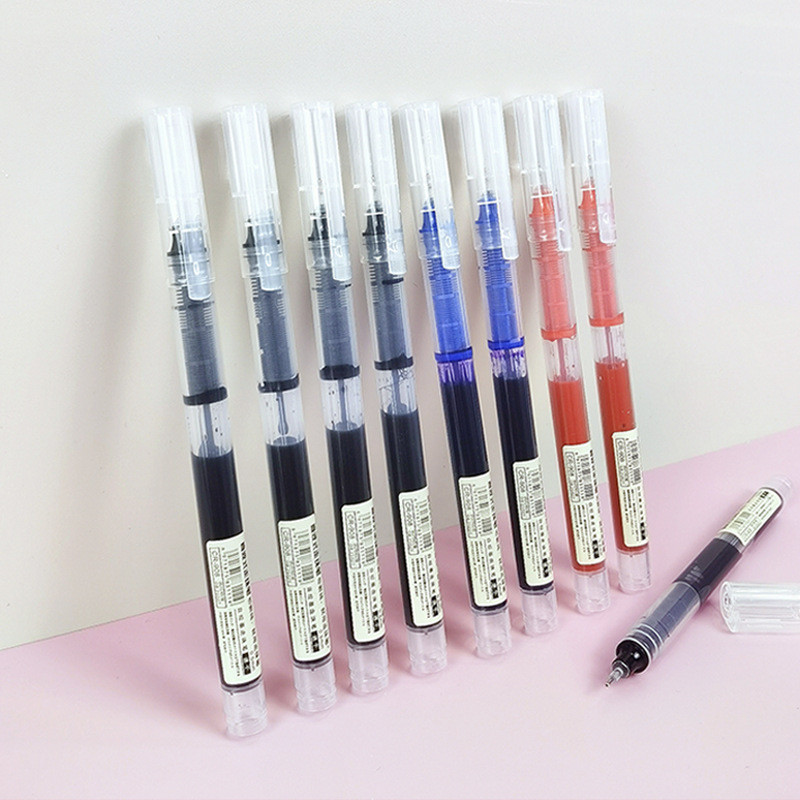 Bộ 20 Bút Gel Ngòi Kim 0.5mm Màu Đen - Bút Bi Nước Khô Nhanh, Đầu Nhọn Viết Êm, Mực Lớn Dành Cho Học Sinh
