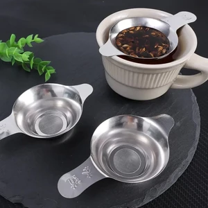 Bộ lọc trà bằng thép không gỉ mới có lưới mịn Bộ lọc trà lá rời có thể tái sử dụng có tay cầm