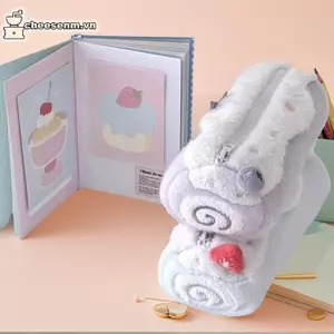Cheenm Kem Dễ Thương Swiss Roll Hộp Đựng Bút Chì Sang Trọng Dung Tích Lớn Học Sinh Văn Phòng Phẩm Túi Bảo Quản VN