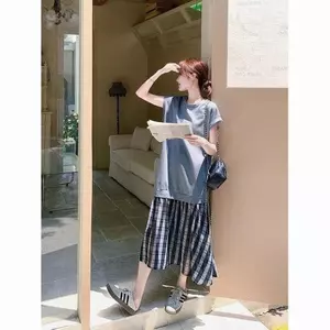 Kích thước cực lớn mùa hè Vỏ rộng bụng mỏng hơn trông thường ngày Khâu váy hai mảnh giả