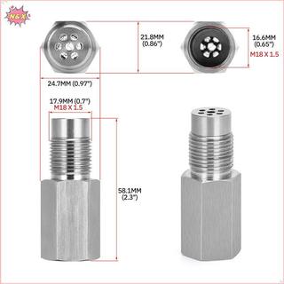 N & X M18 * 1.5 O2 Cảm biến oxy Miếng đệm CEL Eliminator, Kiểm tra đèn động cơ, Trình mô phỏng xúc tác, Bộ chuyển đổi bằng thép không gỉ 304.